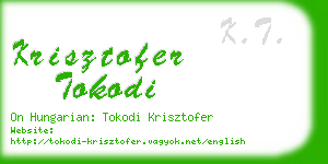 krisztofer tokodi business card